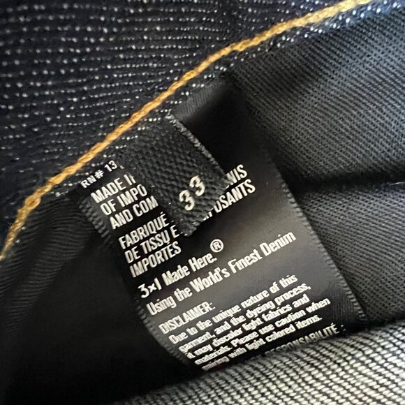 3x1 NYC Men’s M5 Slim Selvedge Raw Denim Jeans Sz 33x28 Made In USA M5SL20070 #2 - Picture 8 of 16